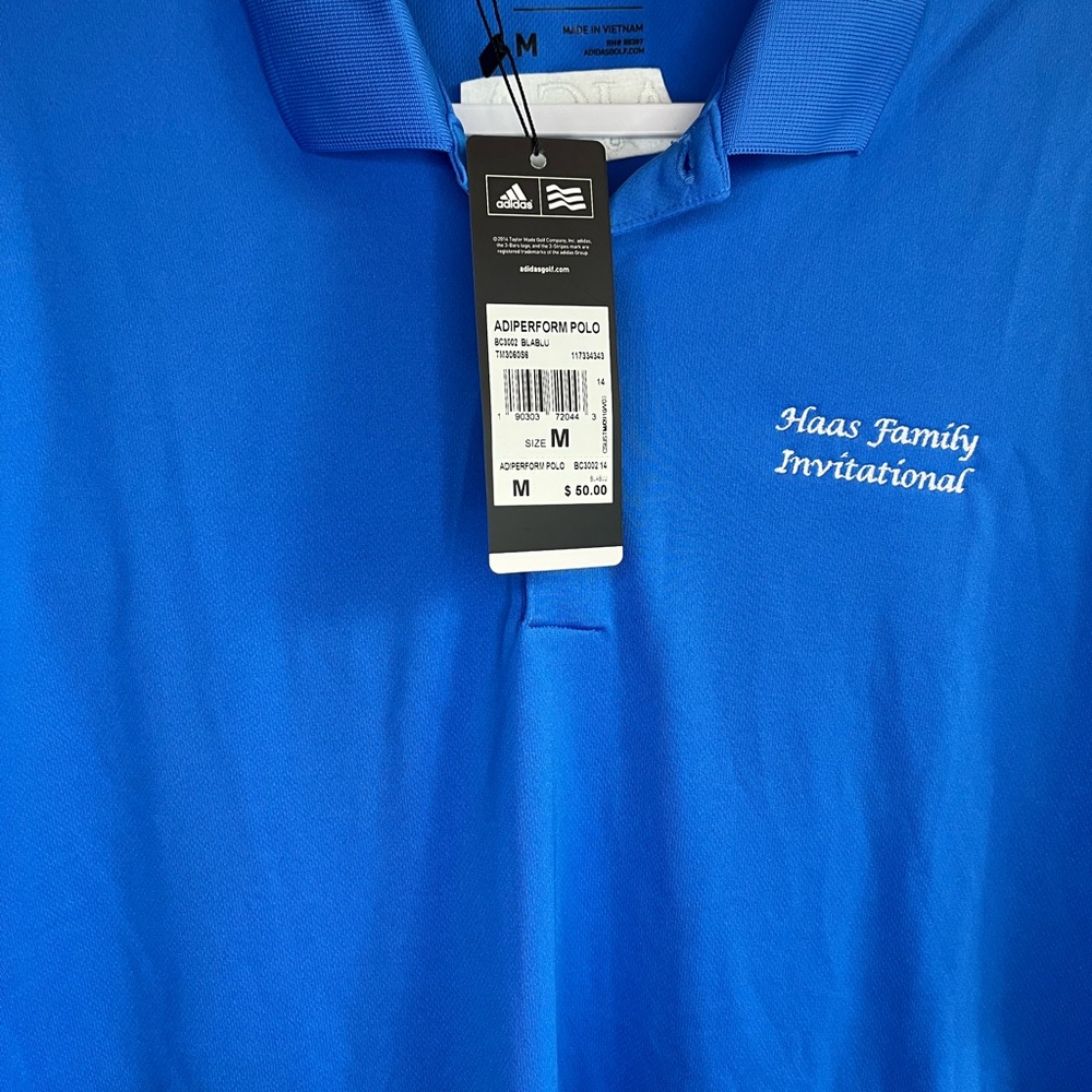 Adidas Blue Performance Polo Shirt